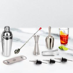 Charming 9 Pc Stainless Steel Bar Set to Perumbavoor