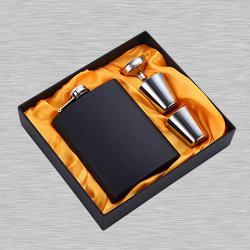 Exclusive Stainless Steel Hip Flask with Two Shot Glasses to Perintalmanna