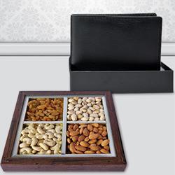 Stylish Gents Leather Wallet with Dry Fruits to Nipani