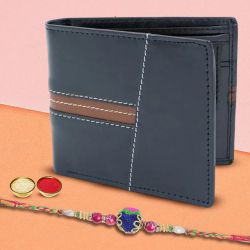 Stylish Rakhi  N  Sleek Wallet Duo