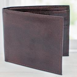 Lovely Dark Brown Mens Leather Wallet to Cooch Behar