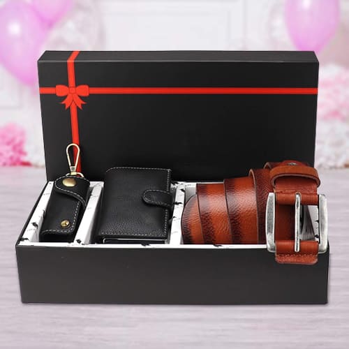 Lovely Hide N Skin Mens Leather Card Wallet, Belt ... to Tirur