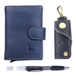 Attractive Hide N Skin Leather Card Case with Pen N Keychain Set to Uthagamandalam
