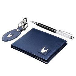 Attractive WildHorn Leather Wallet with Keychain N Pen for Men to Kanyakumari