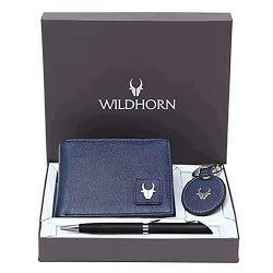 Astonishing WildHorn Mens Leather Wallet with Keychain N Pen Combo to Alappuzha