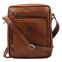 Classy Leather Gents Sling Bag with Front Pocket Design to Lakshadweep