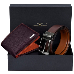 Classic Urban Forest Leather Wallet N Belt Combo for Men to Kanjikode