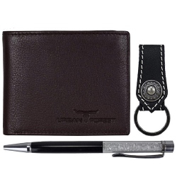 Fantastic Trio of Urban Forest Mens Wallet with Keyring N Pen to Nipani