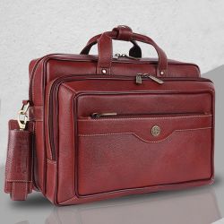 Classic Leather Laptop Bag for Men to Kanjikode
