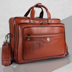 Premium Leather Laptop Bag for Men to Kanjikode