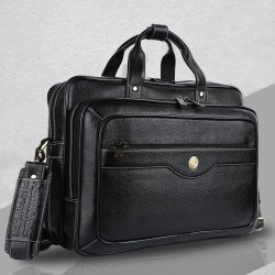 Premium Leather Laptop Bag for Men to Kanjikode