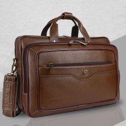 Sleek Leather Laptop Bag for Men to Kanjikode