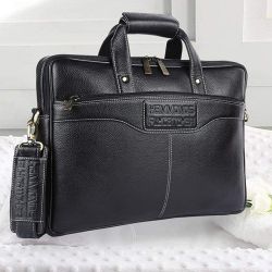 Classic Mens Leather Laptop Office Bag to Kanjikode