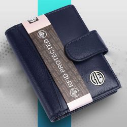 Elegant Leather RFID Protected Card Wallet