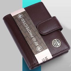 Finest Leather RFID Protected Card Holder Wallet