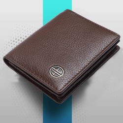 Fashionable Leather RFID Protected Card Holder Wallet