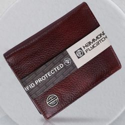 Impressive RFID Protected Bi Fold Leather Mens Wallet to Kanjikode