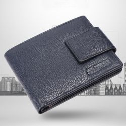 Elegant RFID Protected Trifold Leather Mens Wallet