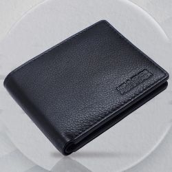 Stylish Leather RFID Protected Mens Bi Fold Wallet