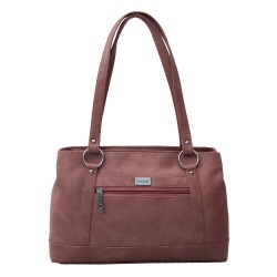 Dual Chamber Peach Ladies Office Bag with Front Zip to Andaman and Nicobar Islands