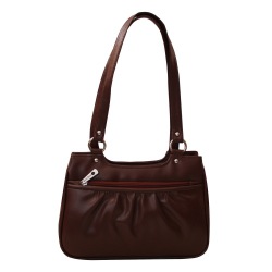 Classy Brown Shoulder Bag for Women with Dual Zip to Kanjikode