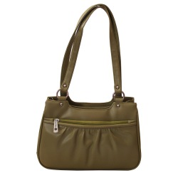 Double Partition Olive Ladies Fancy Design Bag to Cooch Behar