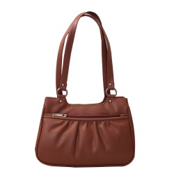 Cool Coffee Color Bag for Her with Twin Partitions to Kanjikode