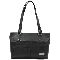 Stylish Twin Chamber Black Daily Use Bag for Her to Kanjikode
