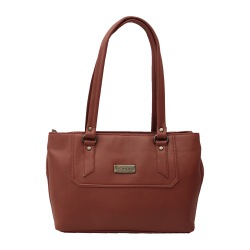 Womens Shoulder Bag in Awesome Brown to Cooch Behar