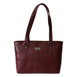 Maroon Vanity Bag for Women with Front Stiches to Cooch Behar