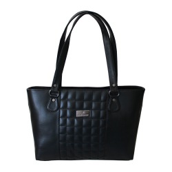 Womens Front Square Stich Design Bag in Black to Kanjikode
