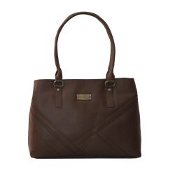 Dashing Brown Leather Vanity Bag for Women to Taran Taaran