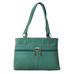 Designer Green Ladies Vanity Bag with Front Zip to Kanjikode