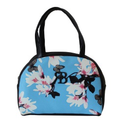 Azure Blue Purse for Her in Butterfly Print to Irinjalakuda