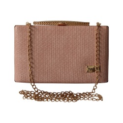 Womens Peach Colored Sober Party Purse to Cooch Behar