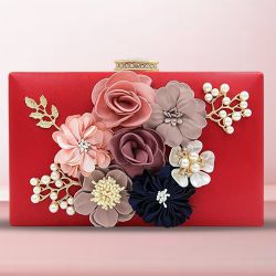 Trendy Floral Party Clutch