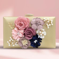 Trendy Floral Evening Party Clutch