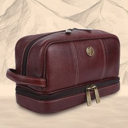 Deluxe Leather Toiletry Bag