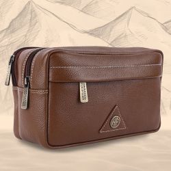 Classy Leather Toiletry Travel Kit