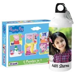Fantastic Personalized Photo Sipper n Peppa Pig Puzzle to Tirur