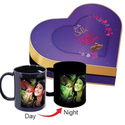 Impressive Personalized Photo Radium Mug n Heart Chocolate Box to Alwaye