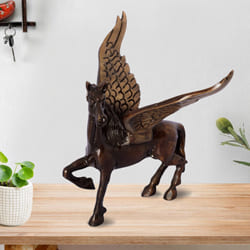 Exclusive Antique Finish Brass Flying Angel Horse to Rayagada