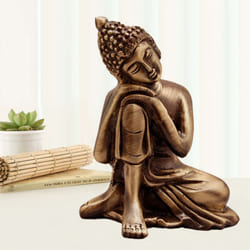 Wonderful Relaxing Buddha Metal Showpiece to Taliparamba