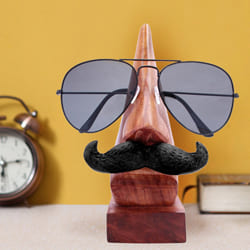 Fantastic Handmade Nose Shape Spectacle Stand with Moustache to Garha