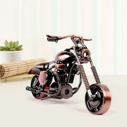 Impressive Miniature Vintage Metal Motor Bike to Hariyana