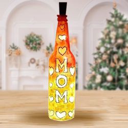 Ideal Gift of Glowing MOM Bottle Lamp to Dadra and Nagar Haveli