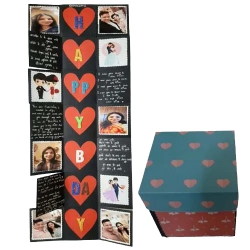 Graceful Infinity Explosion Box of Personalized Photos n Messages to Perumbavoor