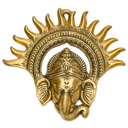 Excellent Golden Lord Ganesh Wall Art Decor to Hariyana