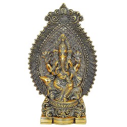 Sacred Gift of Antique Ganesh Idol Sitting On Mouse to Hariyana