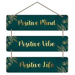 Elegant Wooden Wall Hanging of Positive Quotes to Hariyana